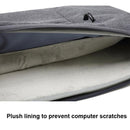 15.6 Inch Business Laptop Liner Bag - Polyester Zipper Closure - Light Grey