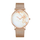 Stylish Men Quartz Watch with Gold Alloy Case and Stainless Steel Band - Round Dial - Wa0733C