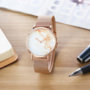 Stylish Men Quartz Watch with Gold Alloy Case and Stainless Steel Band - Round Dial - Wa0733C