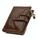 Men Rfid Blocking Cowhide Leather Wallet - Crazy Horse Texture