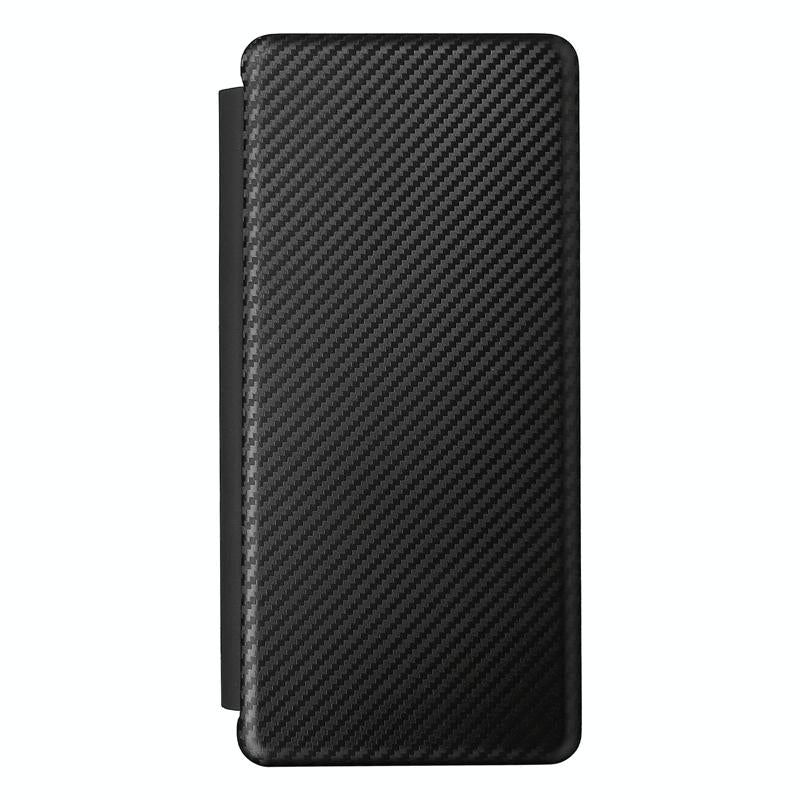 For Samsung Galaxy Z Fold4 5G Carbon Fiber Flip Leather Case - Blue