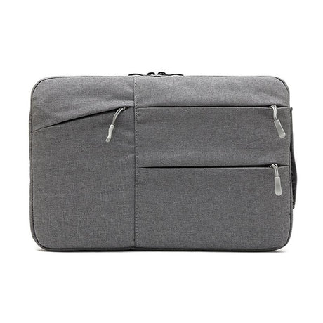 14 Inch Business Laptop Liner Bag with Zipper Closure - Polyester Material - Light Grey