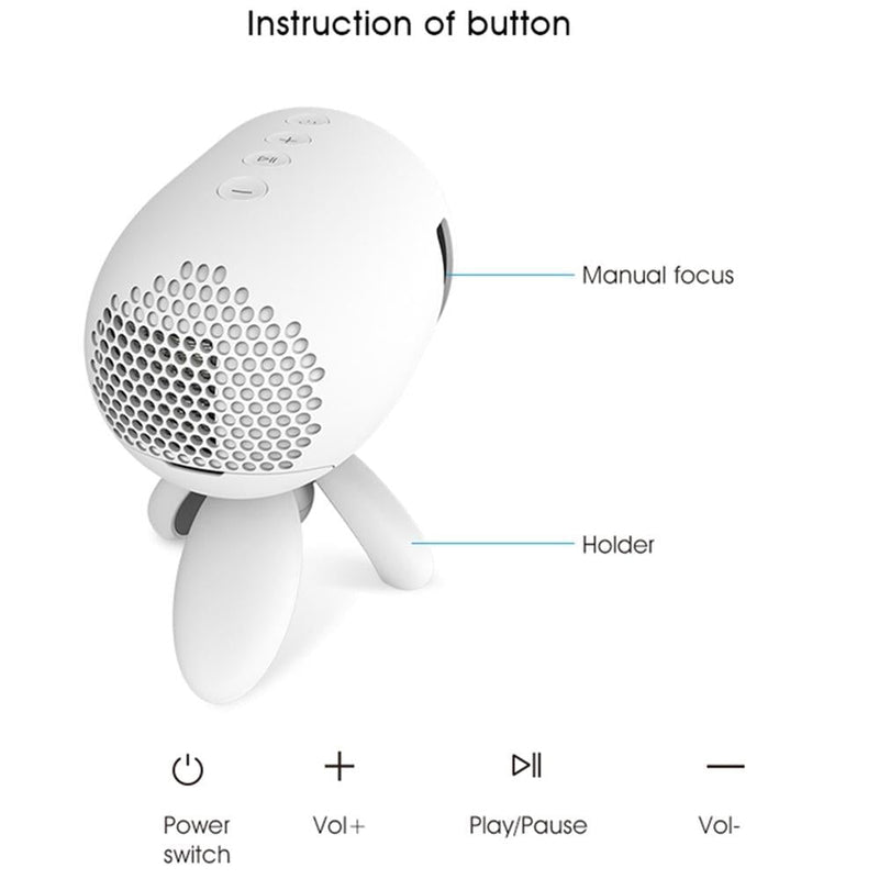 Portable Children'S Projector With Speaker - Yg220 - Yellow