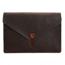 12 Genuine Leather Laptop / Tablet Bag - Universal Fit - Coffee