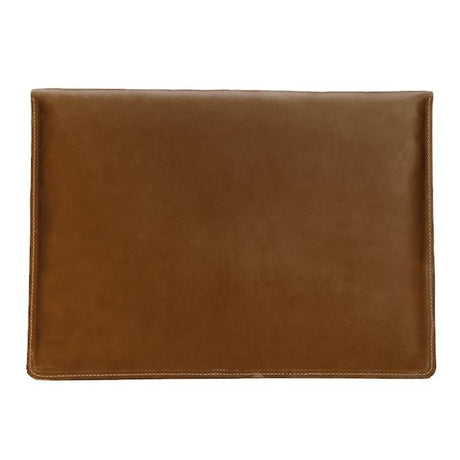 15.4 Business Laptop Tablet Bag - Genuine Leather - Universal Fit - Coffee