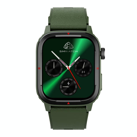 1.7 Inch Tft Hd Screen Smart Watch Support Bluetooth Calling / Blood Pressure Monitoring - Green