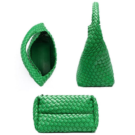 Apricot Hand Woven 2-In-1 Shoulder Bag - Milkshake White