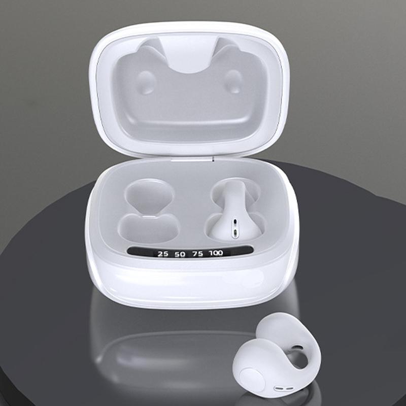 Wireless Bone Conduction Clip-on Bluetooth Headset - Noise Reduction - Purple