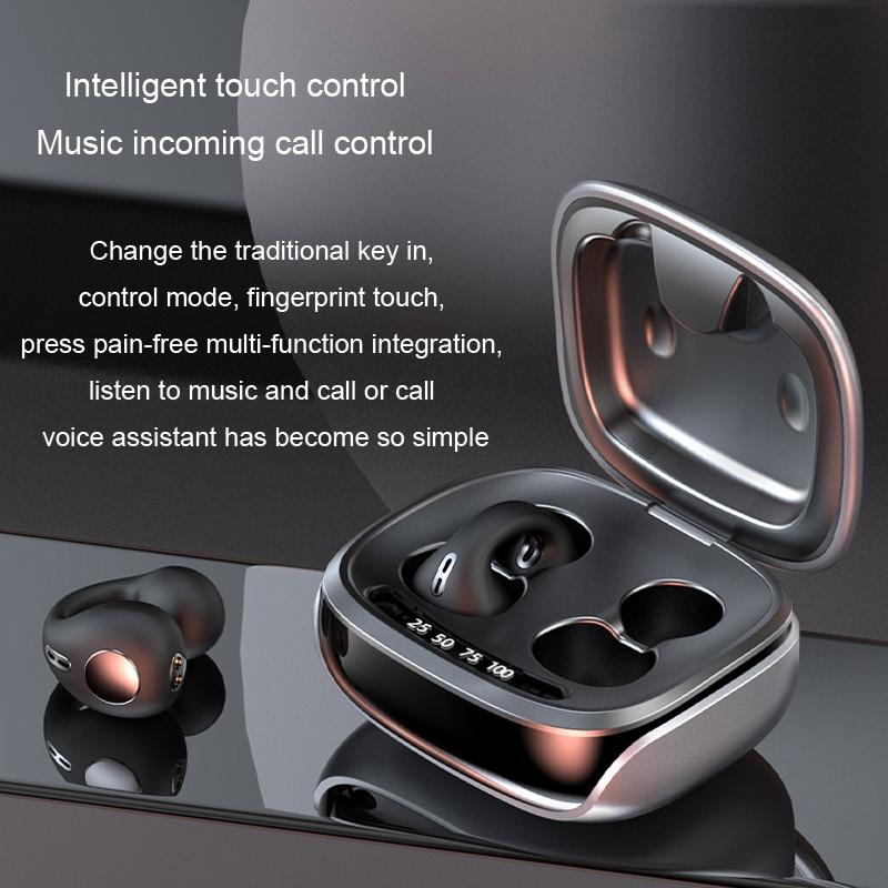 Wireless Bone Conduction Clip-on Bluetooth Headset - Noise Reduction - Purple