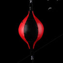 Adult Hanging Speed Ball For Boxing Fitness - Free Punching Bag - Pear Shape Red & Black
