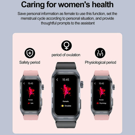 Waterproof Ecg Smart Watch For Health Monitoring - Ip68 - Beige
