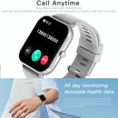 1.83 Inch Touch Screen Ai Voice Heart Rate / Blood Oxygen / Blood Pressure / Sleep Monitoring Bluetooth Smartwatch - Khaki
