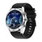 Smart Dual Display Analog Digital Call Watch - Silver Silicone