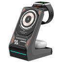 3 In 1 Wireless Charger For Mobile Phone And Earphones - Orange