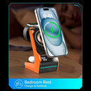 3 In 1 Wireless Charger For Mobile Phone And Earphones - Orange