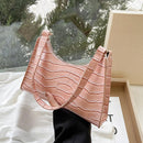 Small Square Stone Pattern Shoulder Bag For Women - Black