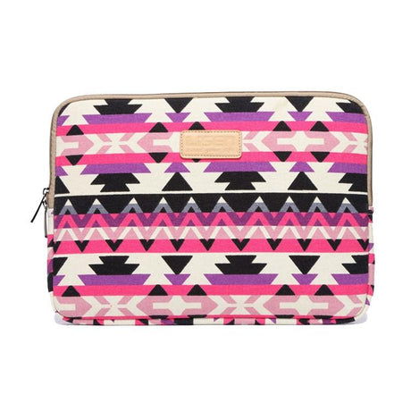 11.6 Inch Lingge Laptop Liner Bag with Stylish Pattern - Rose Red Pattern Geometry