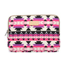 11.6 Inch Lingge Laptop Liner Bag with Stylish Pattern - Rose Red Pattern Geometry
