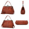 Adjustable Leather Crossbody Bag With Vintage Buckle
