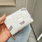 Cute Bear Print Multi Slot Card Holder Anti Degaussing Design - Blue