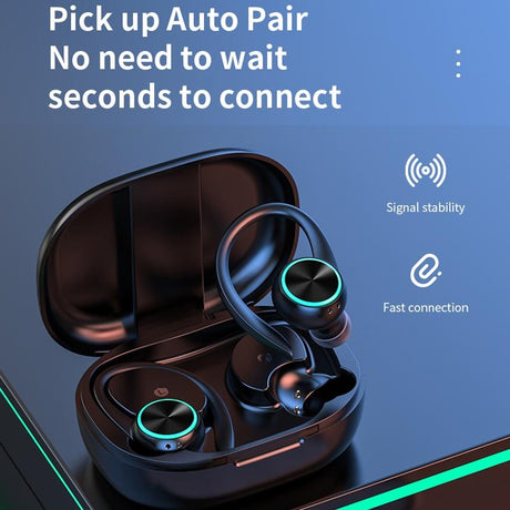 Wireless Bluetooth Earphones with Charging Bin and Digital Display - Skin Colour