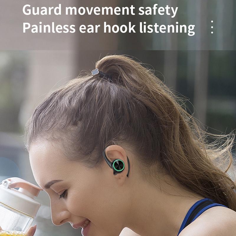 Wireless Bluetooth Earphones with Charging Bin and Digital Display - Skin Colour