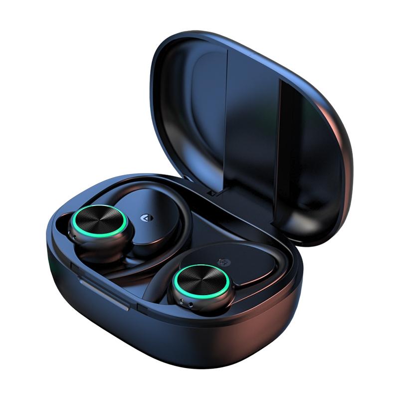 Wireless Bluetooth Earphones with Charging Bin and Digital Display - Skin Colour