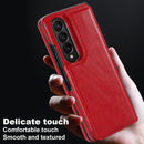 Foldable Phone Case with Double Buckle Card Slot for Samsung Galaxy z Fold4 - Rose Gold