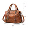 Soft Faced Casual Handbag - Large Diagonal Shoulder Bag - Grey