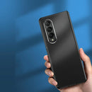 For Samsung Galaxy Z Fold4 5G Leather Plated Phone Cover - Rose Gold