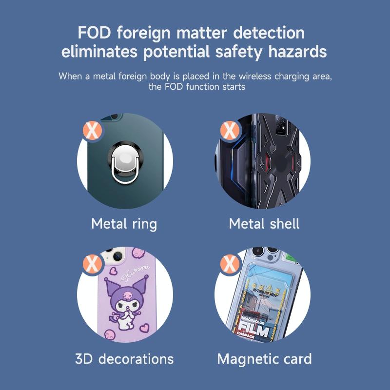 15W 3 In 1 Transparent Magnetic Wireless Charger - Blue