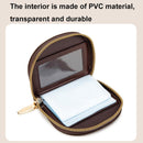 Large Capacity Semicircular Embroidery Id Card Holder - Green