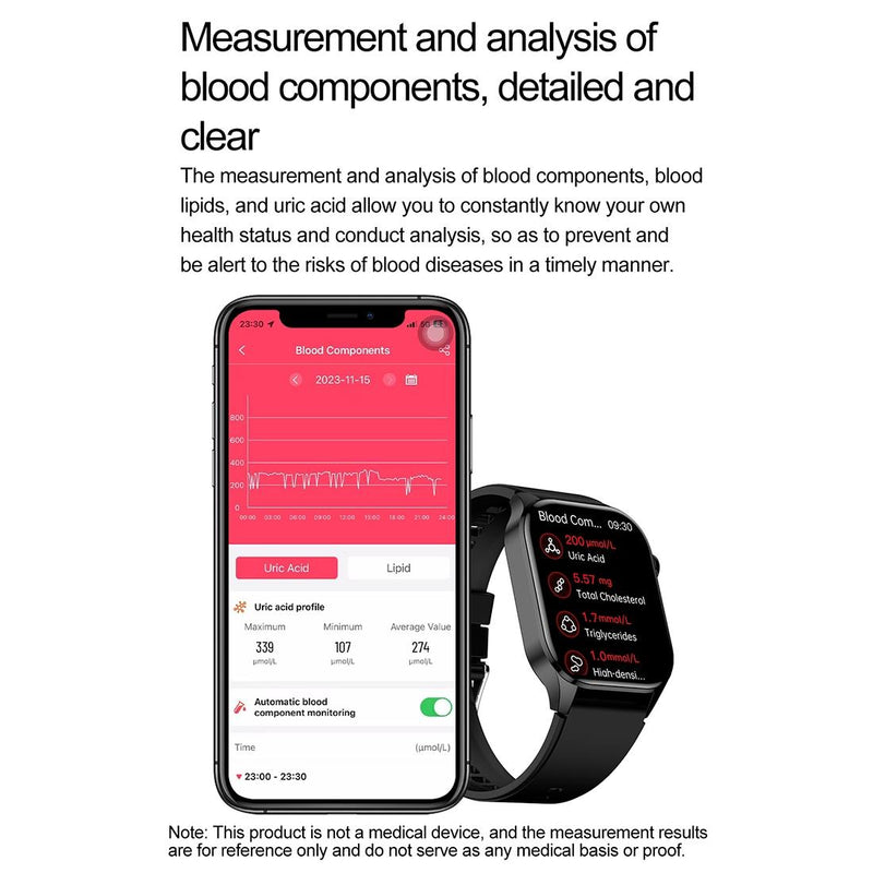 Waterproof Smart Watch With Bluetooth And Blood Oxygen Monitoring - Ip68 - Beige