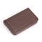 Stainless Steel Magnetic Business Card Holder Pu Leather Case - Black