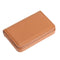 Stainless Steel Magnetic Business Card Holder Pu Leather Case - Black