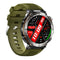 Waterproof Smart Watch With Flashlight And Compass - 1 Inch - Army Green