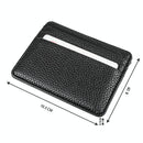 Lychee Pattern Mini Card Holder Multi Card Slots Ultra Thin Coin Purse - Beige