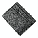Lychee Pattern Mini Card Holder Multi Card Slots Ultra Thin Coin Purse - Beige