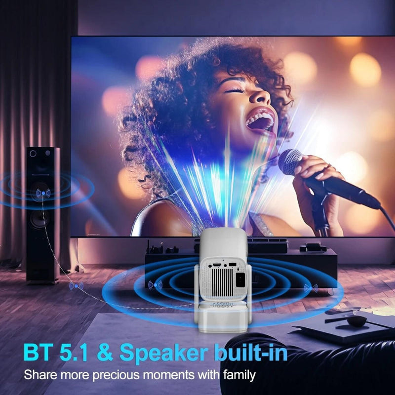 Portable Android 11 Wifi Projector - 720P Home Use