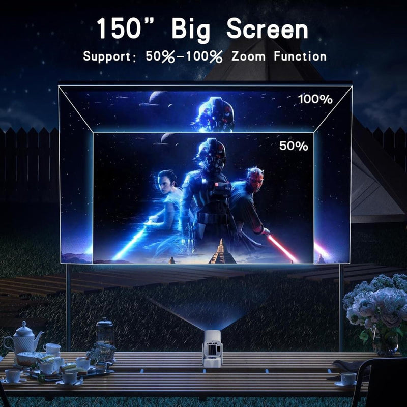 Portable Android 11 Wifi Projector - 720P Home Use