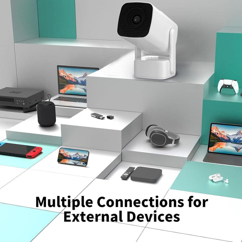 Portable Android 11 Wifi Projector - 720P Home Use
