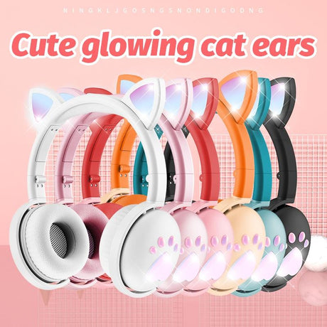 7.1 Surround Sound Cat Ear Gaming Headset With Mic - Orange