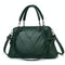 Soft Leather Geometric Handbag - Colourblock - Dark Gray