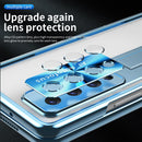 For Samsung Galaxy Z Fold4 5G Magnetic Phone Case With Holder - Plating Finish - Silver