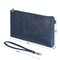 Retro Leather Clutch Bag With Zipper - 6 Inch - Red