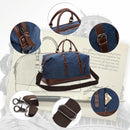 Men Leather Duffel Bag for Carry-on Travel - Coffee