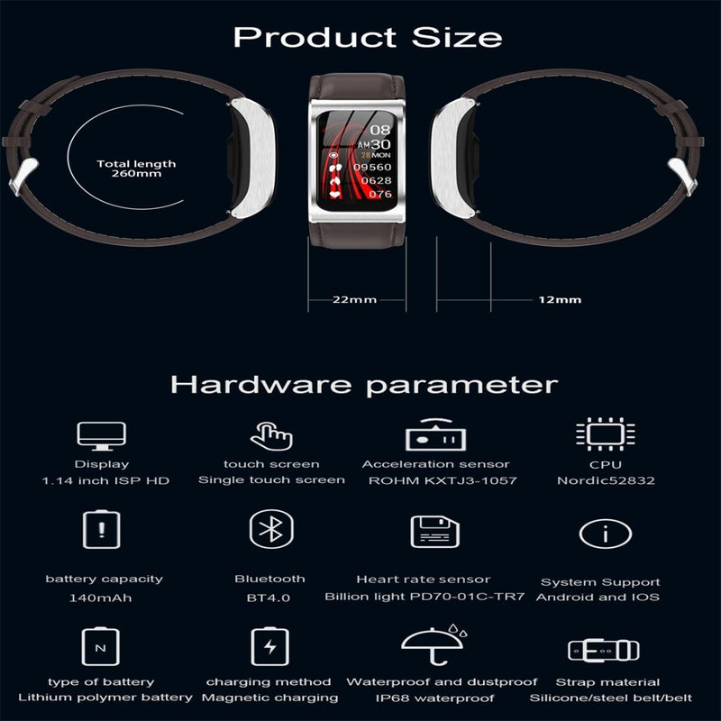 Waterproof Smart Watch With Heart Rate And Sleep Monitoring - Purple