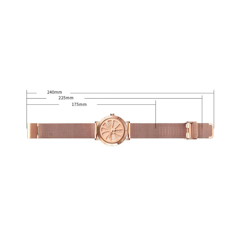 Stylish Skeleton Dial Waterproof Men Watch with Mesh Strap - White