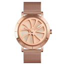 Stylish Skeleton Dial Waterproof Men Watch with Mesh Strap - White