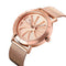 Stylish Skeleton Dial Waterproof Men Watch with Mesh Strap - White